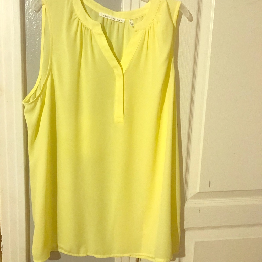 VIOLET + CLARIE XL YELLOW BLOUSE